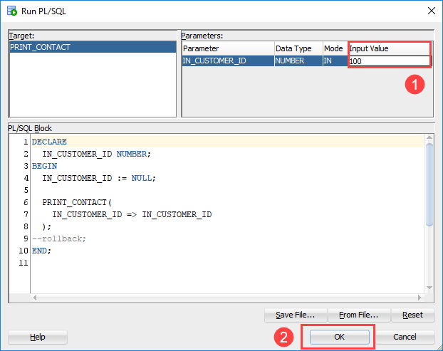 Pl Sql Procedure Without Parameters Example